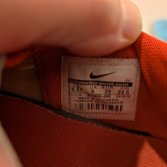 Nike Free 5.0 Turquoise Blue and Neon Orange Running Shoes.  Women's Size 8 - Picture 5 of 5